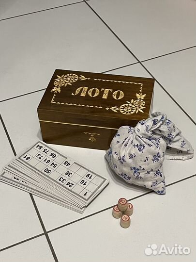 Лото в подарочной деревянной шкатулке
