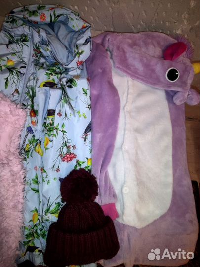 Пакет детской одежды для девочки 6-10 лет плащ, фу