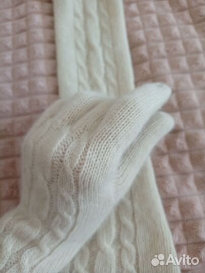 Женские вязаные длинные перчатки