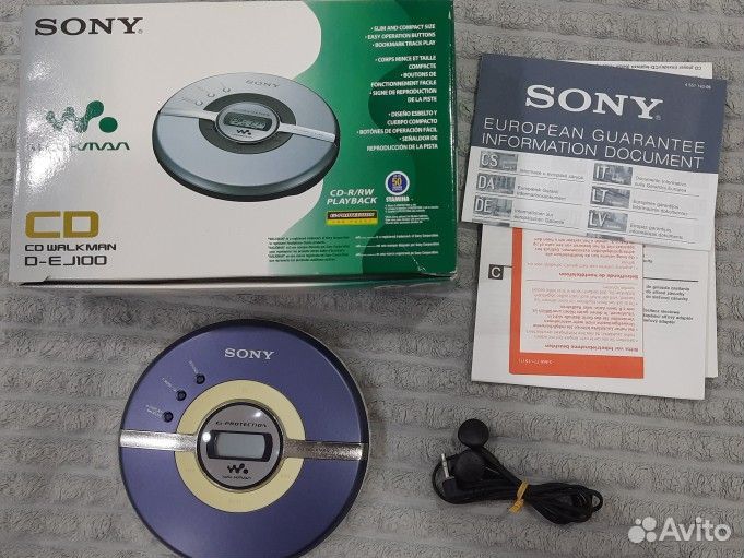Cd плеер sony walkman D-EJ100