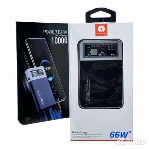 Power bank WUW Y121 10000mAh PD 66W LED display BK