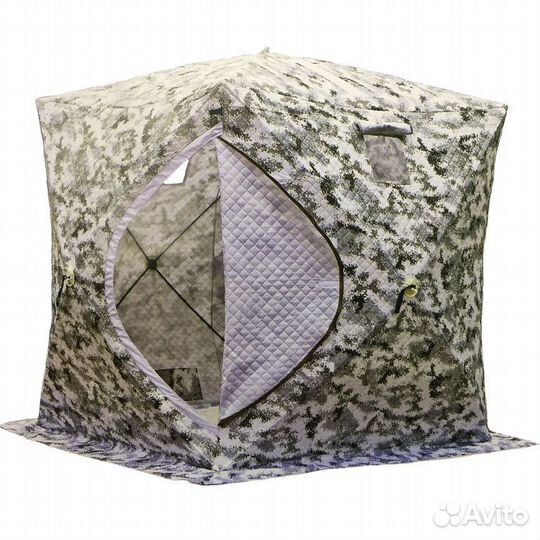 Палатка зимняя куб утепленная 2.4x2.4