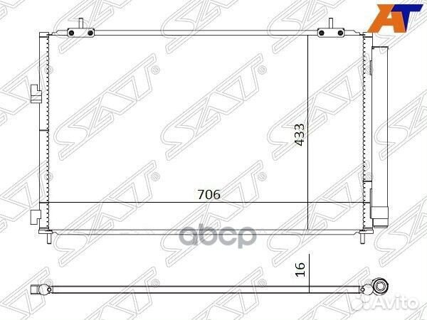 Радиатор кондиционера Toyota RAV4 (XA40) 12-19
