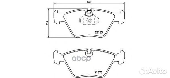 Колодки тормозные дисковые перед P06043 Brembo
