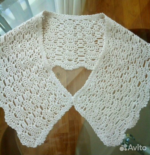 Воротник ажурный вязаный