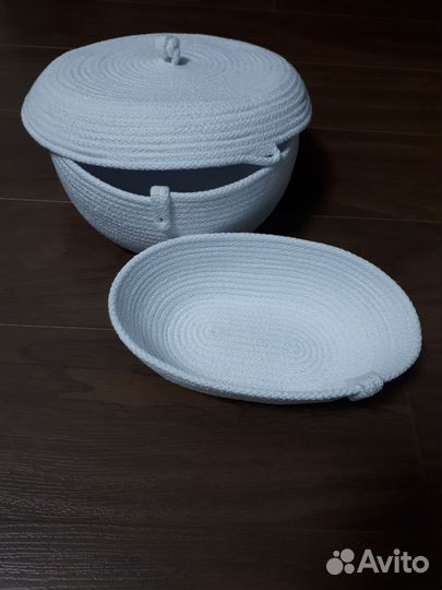 Корзина из хлопкового шнура