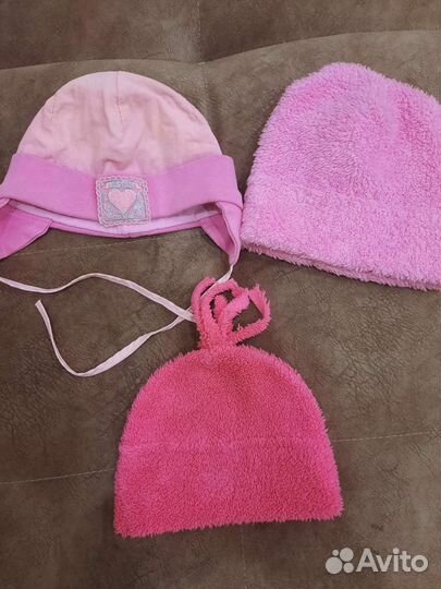 Шапки на осень для девочки 5-6 мес