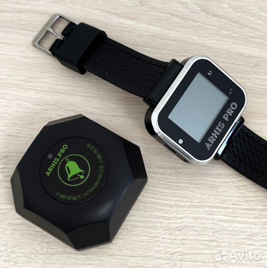 Кнопка вызова официанта модель Бургер с часами