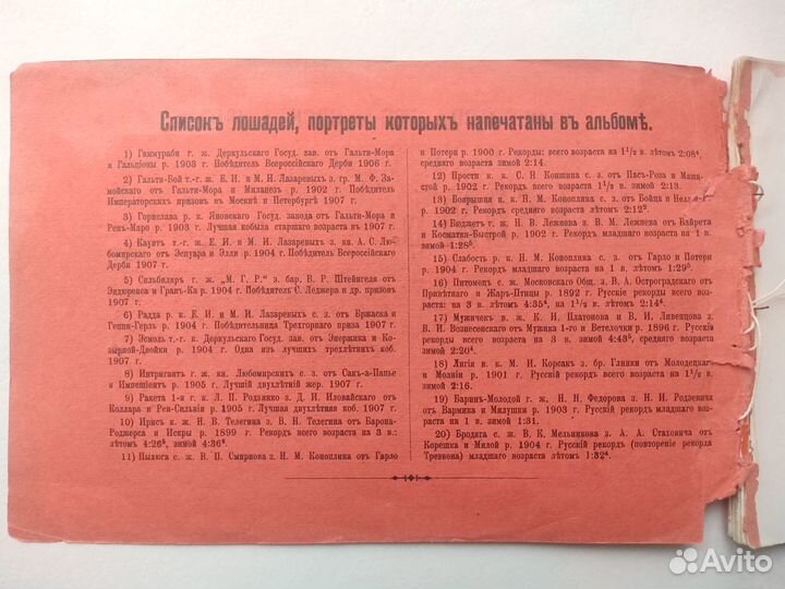 Альбом. Коннозаводство и спорт. 1907 г