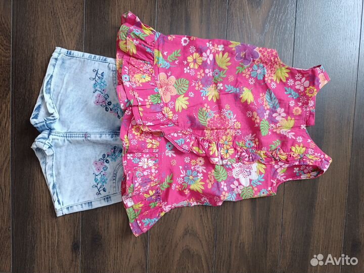 Костюм топ и шорты на девочку