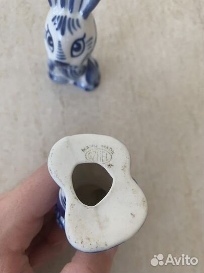 Статуэтки птицы лфз Гжель заяц