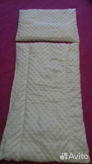 Матрасик и подушка в коляску