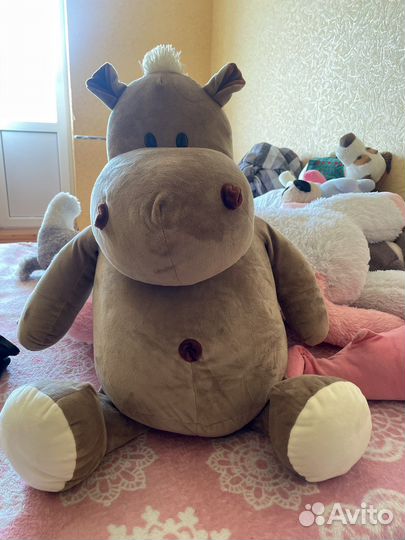 Бегемотик мягкая игрушка