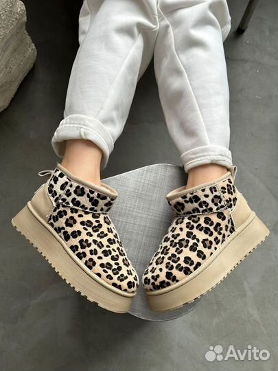 Угги женские леопардовые