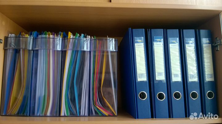 Папки б/у: блокноты, регистраторы, на прижимах, уг