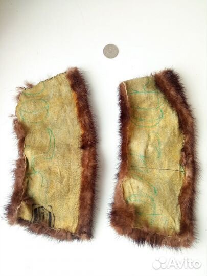 Мех норка воротник манжеты бу