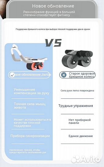 Тренажер для мышц живота и пресса колесо ролик NEW