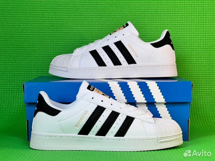 Кроссовки Adidas Superstar White Luxe Качество