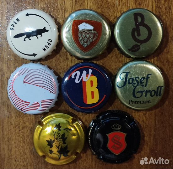 Кронен пробки, крышки от пивных бутылок