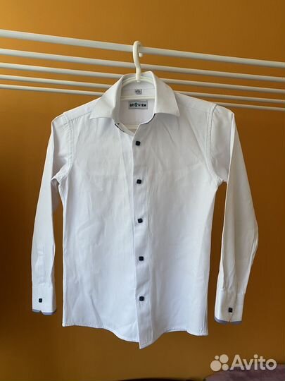 Рубашка в школу с рукавом на кнопках