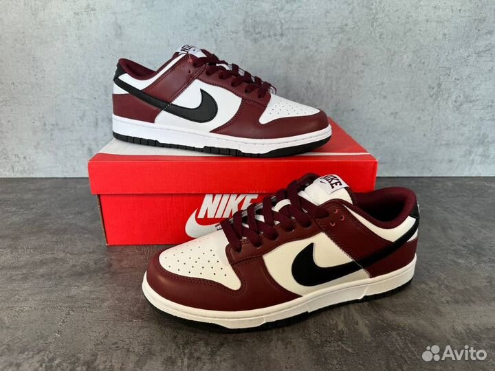 Кроссовки Nike Dunk Low Dark Team Red Black