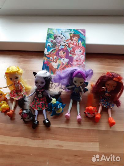 Куколки enchantimals с питомцами пакетом