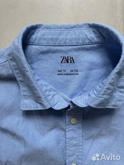 Zara рубашка на мальчика 164 см