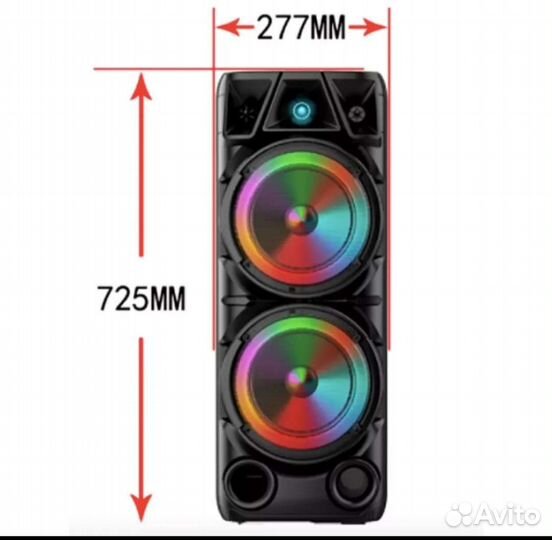 Блютуз колонка большая с беспроводным микрофоном