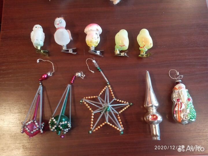 Елочные игрушки и новогодние украшения 50-70г СССР