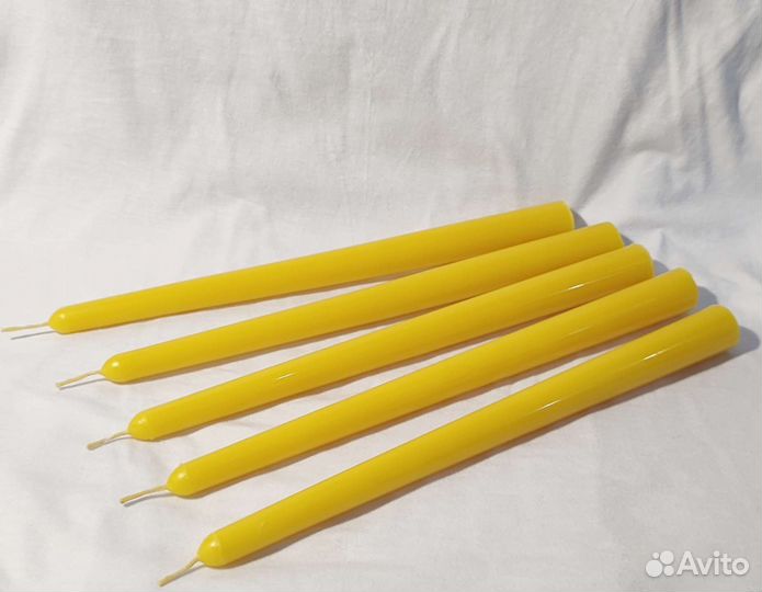 Натуральные восковые свечи (столовые)