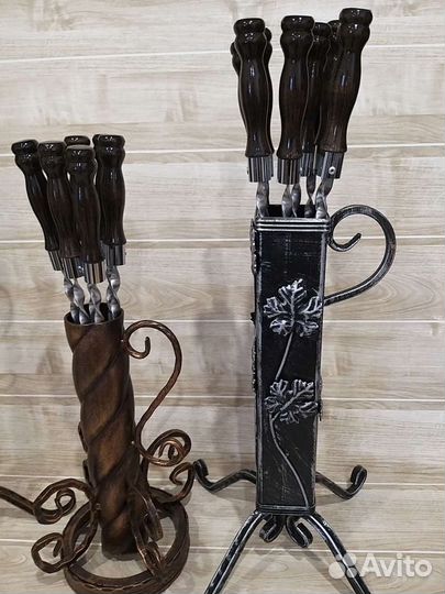 Шампура с кованой подставкой / подарок мужчине