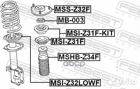 Опора переднего амортизатора MSS-Z32F Febest