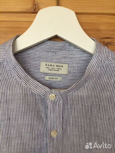 Льняная рубашка zara