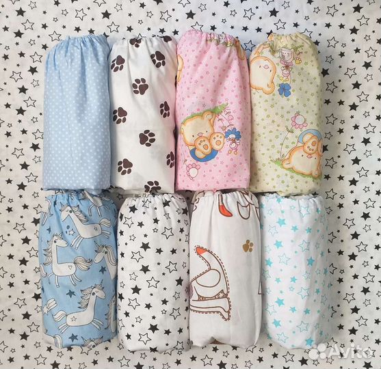 Простынь на резинке 120 60