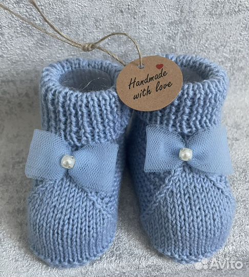 Пинетки-носочки для новорожденного
