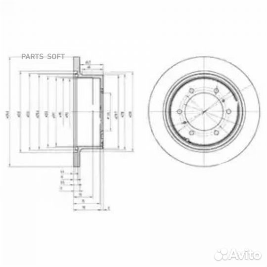 Delphi BG3105 BG3105 диск тормозной задний\ Mitsub