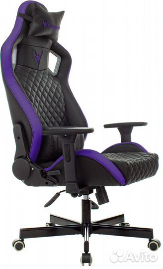 Игровое кресло, Knight черный, фиолетовый, экокожа