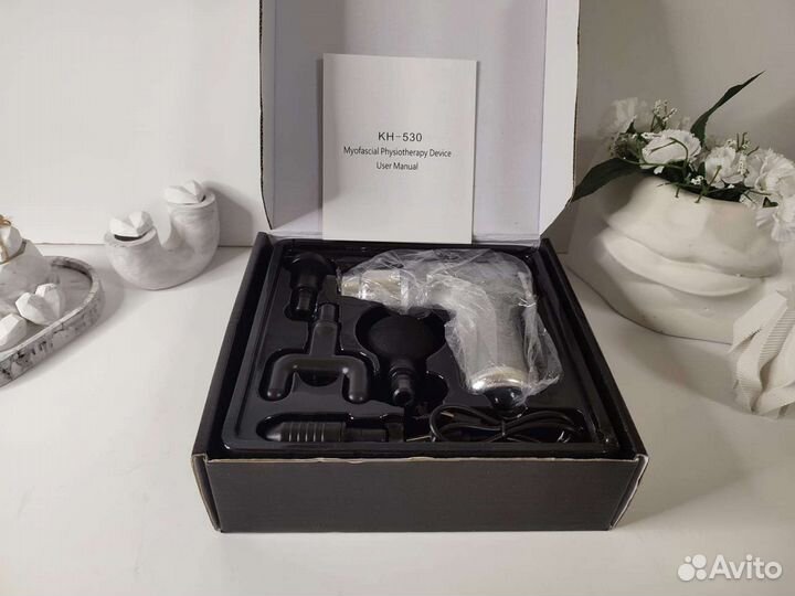 Сенсорный ударный массажёр fascial gun