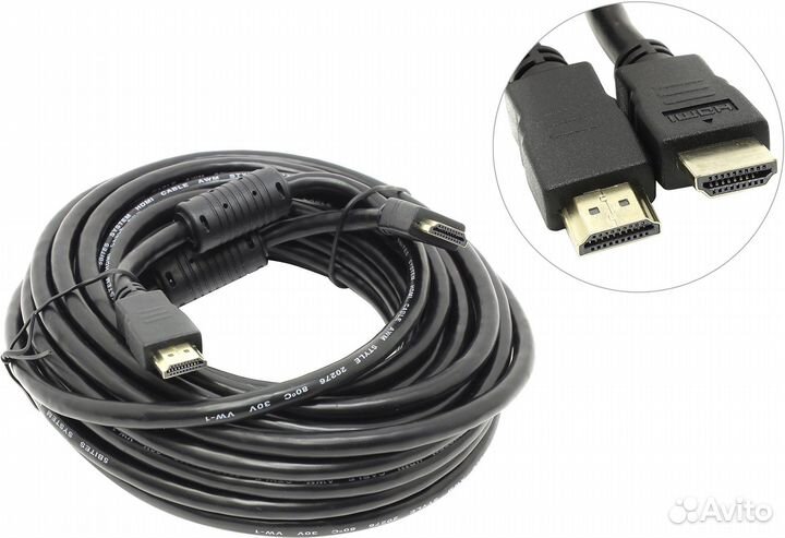 Кабель hdmi-hdmi, 10м, v1.4b, 5bites