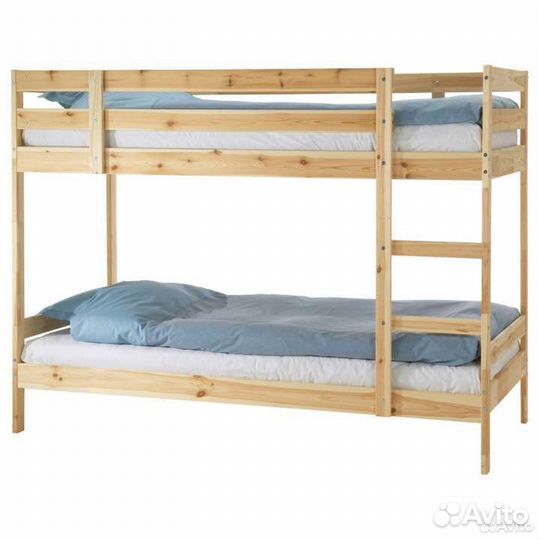 Кровать двухъярусная икеа Мидал + 2 матраса Икеа