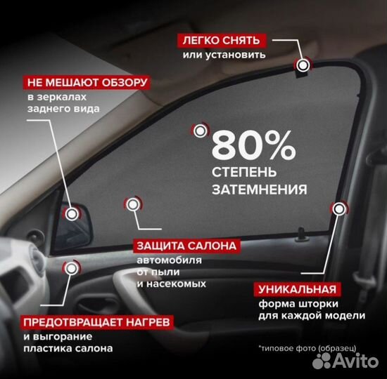 Шторки каркасные на магнитах Chery Tiggo4 задние