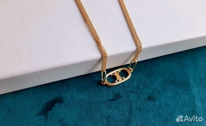 Цепь Колье Celine Triomphe золот