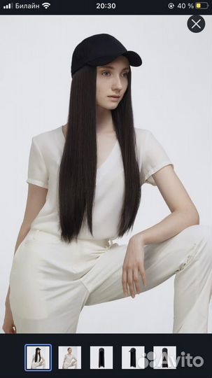 Волосы на кепке
