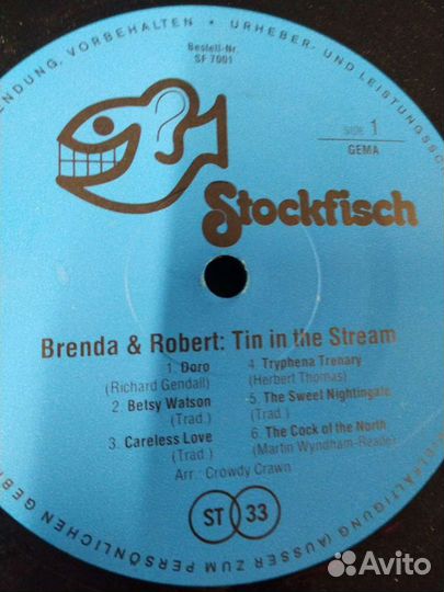 Brenda & Robert Tin In The Stream винил