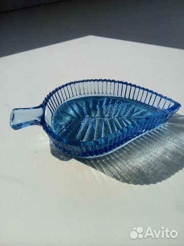 Листики розетки для варенья цветное стекло СССР