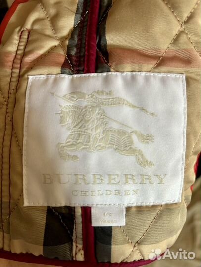 Куртка burberry детская стеганная