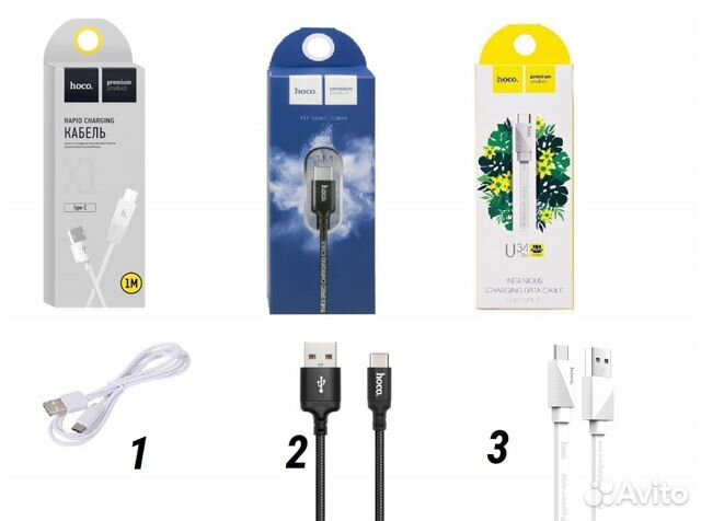 Кабель Type-C: hoco, remax, belkin