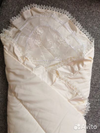 Конверт на выписку с красивой пеленкой