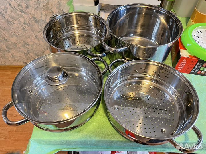 Кастрюля мантоварка 5л Tima Тима четырехярусная