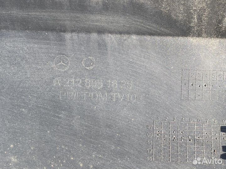 Задний бампер черный Mercedes w212